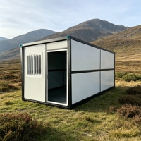 Maison conteneur pliable de 20 pieds, style ferme, respirante, pour chambre, atelier, bureau à domicile, hôtel, magasin, en panneaux sandwich d'acier