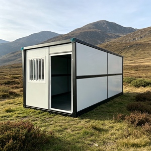 Casa Contenedor Plegable de 20 pies, Transpirable, para Dormitorio, Taller, Oficina en Casa, Hotel, Tienda, Construida con Panel Sándwich de Acero - Product Image 1