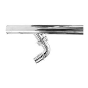 Tubo de Drenaje de Acero Cromado y Plástico, Pieza para Lavadora Manual/Eléctrica, para Uso en Hoteles y Hogares, 30x300mm - Product Image 1