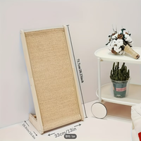 Grattoir à ongles pour chat en bois massif et sisal, en forme de L vertical, résistant à l'usure et sans dispersion de débris, outil de grattage des ongles pour chat, anti-rayures