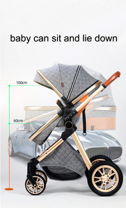 Poussette bébé, légère et pliable, bidirectionnelle avec suspension, siège convertible (assis à couché) pour nouveau-né à bambin, multifonctionnelle - Product Image 4