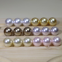 Perles d'imitation rondes semi-percées exquises de 4 mm à 16 mm, multicolores, en verre, pour la fabrication de bijoux (boucles d'oreilles, bagues) et le bricolage
