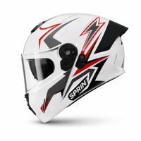 Casque intégral modulaire ABS personnalisable avec graphisme éclair, homologué DOT, équipement de sécurité pour la conduite et la course