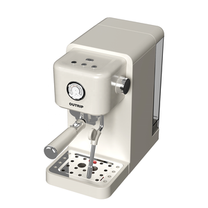 Machine à café expresso semi-automatique 20 bars, chauffage instantané, couleur crème, taille compacte avec mousseur à lait <span class=keywords><strong>pour</strong></span> usage domestique - Product Image 2
