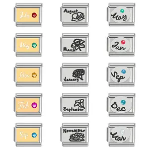 Bonita pulsera de dijes italianos, pulsera ligera de acero inoxidable, regalo de San Valentín - Product Image 1