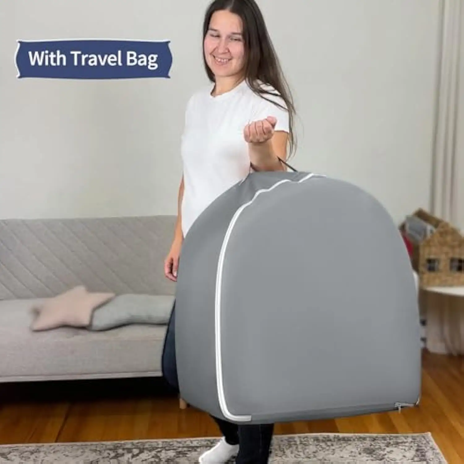 Sofá de tela lavable a máquina para niños cama de viaje portátil plegable para niños pequeños 2 en 1 camas de viaje para niños sofá silla