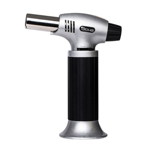 Custom Logo Portable Slant Torch <b>Lighter</b> Butane Gas Windproof Flame Size Adjustment for BBQ <b>Novelty</b> Design Plastic for Giveaways - Product Image 1