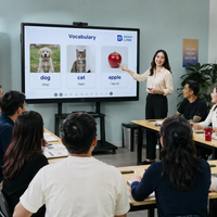 Tableau blanc interactif numérique intelligent pour l'enseignement, écran LCD 4K OEM ODM 65 75 pouces pour les écoles