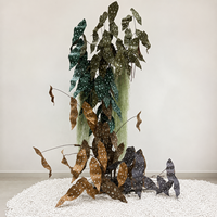 Reusachtige papieren lotusblad kunstmatige groene sculptuur commerciële bloemendecoratie bruiloft evenement groothandel op maat ontwerp