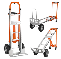 Carretilla de Mano para Equipo de Construcción de Acero con Capacidad de Carga de 200 kg, Diseño para Subir Escaleras, Plegable, de Cuatro Ruedas, de Aluminio, OEM