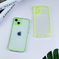 Funda de teléfono luminosa fluorescente con luz nocturna de Color caramelo para iPhone 16 15 14 13 12 11 Pro Max XR XS MAX 7 8 Plus