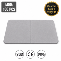 Tapis absorbant en marbre et terre de diatomée, grand tapis de séchage en pierre pour comptoir de cuisine, pliable et à séchage rapide pour la vaisselle