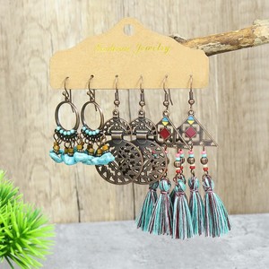 Fashion Dangle Earrings Alloy Bohemia Feather <b>Drop</b> Women's Party Jewelry - Product Image 4