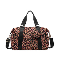 Sac de voyage en néoprène personnalisé avec motif léopard à pois, lavable, pour le sport, les voyages, le bricolage