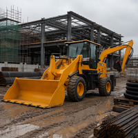 Backhoe Loader 6 Ton Heavy Duty 4x4, Excavator Front Loader Berkualitas Tinggi, Mesin Konstruksi Berkualitas Baik, Harga Terjangkau