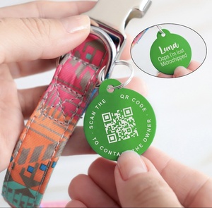 Cá nhân hoá tùy chỉnh chó và mèo Tên ID <span class=keywords><strong>tag</strong></span> trống mềm men Kẽm hợp kim kim loại <span class=keywords><strong>QR</strong></span> mã Pet ID thẻ <span class=keywords><strong>Dog</strong></span> Tags - Product Image 3