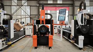 Opere flexiblemente 3000W Tubo de metal Cnc Fibra Láser Máquina de corte de tubos para cortar tubos cuadrados Tubos redondos - Product Image 2
