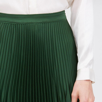 Falda Midi Plisada Retro de Cintura Alta Personalizada al por Mayor para Mujer