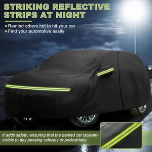 Housses de <span class=keywords><strong>voiture</strong></span> pour Toyota Highlander 2008-2024 toutes saisons avec fermeture éclair sur la porte, bandes coupe-vent pour la protection contre la neige, la pluie, la poussière et la grêle - Product Image 4