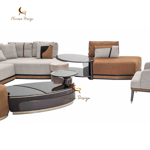 <span class=keywords><strong>Tavolino</strong></span> da Caffè Scultoreo Irregolare in Lacca Nera con Base a Doppio Piedistallo Affusolato, Tavolo Centrale di Lusso per Casa e Hotel - Product Image 4