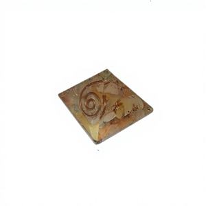 Pirámides de Orgonita de Cuarzo Amarillo Talladas, Estilo Feng Shui del Amor, Artesanía de Piedras Preciosas de Ágata, Técnica de Grabado, Arte y Coleccionismo - Product Image 1