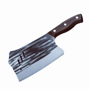 Cuchillo de cocina de tres filos, cuchillo para cortar, cuchillo para rebanar para mujer, cuchillo de picar forjado de punta redonda, cuchillo de doble propósito para - Product Image 5