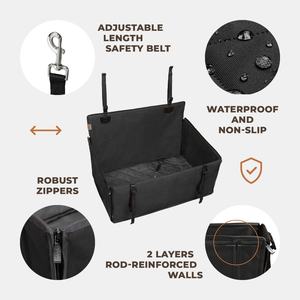 Reforza las 4 correas traseras para estabilizar la alfombrilla para mascotas en el coche, plegable, impermeable y resistente a los arañazos. - Product Image 6