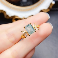 925 Sterling Silver Natural Agate Ring Protection Stone Ring pour les femmes en gros Fine Jewelry Gemstone Rings