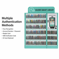 Meubles de bibliothèque intelligents HAUMR, casier à livres en libre-service avec 276 compartiments, serrure RFID HF/UHF EM pour école, bureau, centre commercial