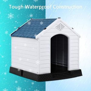 Caseta para Perros de Exterior al por Mayor, Precio de Fábrica, Logotipo Personalizado, Pequeña, Lujosa, Moderna, de Plástico, con Patrón Sólido, Resistente - Product Image 2