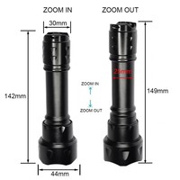 Lampe torche LED infrarouge 5W 850nm 940nm, zoomable, portée IR 50-200m, étanche, en alliage d'aluminium, portable, tactique, pour la chasse nocturne