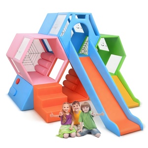 Glissière souple en nid d'abeille pour enfants, éponge pour nourrissons et tout-petits, escaliers anti-chocs, <span class=keywords><strong>escalade</strong></span> intérieure en cuir pour enfants - Product Image 1