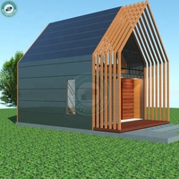 Casa Prefabricada de Aluminio con Balcón, Casa Prefabricada Tipo Loft con Techo de Cristal para Vacaciones de Luna de Miel