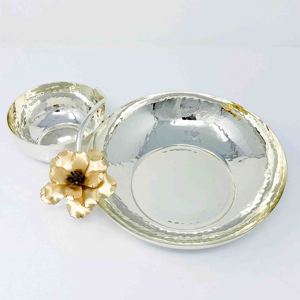 ชามเสิร์ฟทรงกลมอะลูมิเนียมสำหรับตกแต่งโต๊ะ  แจกันดอกไม้ทรงสูงอะลูมิเนียมขายดีสำหรับตกแต่งบ้าน - Product Image 5