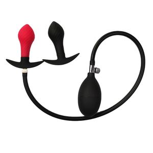 インフレータブルシリコーンアナルプラグラインデザインポンプバットプラグアナルディレーターBdsmセックス玩具取り外し可能アナルプラグセックス玩具 - Product Image 3