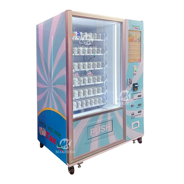 MAKER Hot Selling 24 Hours Large Capacity Automatic Combo Snacks Drinks Food Vending Machine