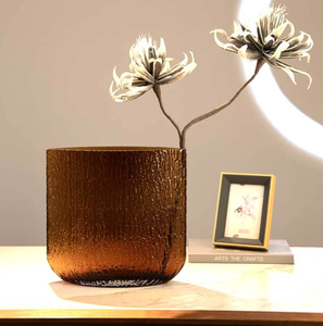 Jarrón de Vidrio Creativo de Estilo Costero, Convexo, Cóncavo, Martillado, Plano y Cilíndrico <span class=keywords><strong>para</strong></span> Decoración del Hogar o Fiestas de Cumpleaños - Product Image 4