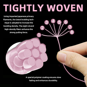 Dây câu cá PE YGK-X8 100M 300m 500m Nhật Bản, chắc chắn, mượt mà, đa sợi, dùng câu cá chép, nước mặn, dây bện - Product Image 5