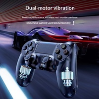 Manette de jeu sans fil pour P4 PC Steam Bluetooth Double vibration Multicolore Accessoires électroniques