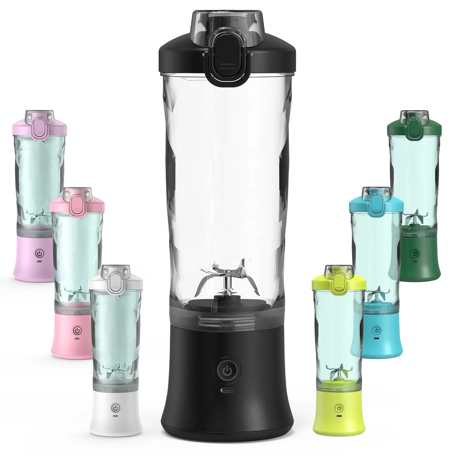 Dropship 1pc 380ML Portable Blender With 6 Blades Rechargeable USB