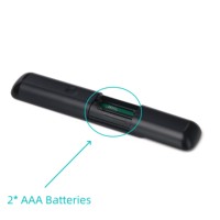 Télécommande vocale universelle IR à 30 boutons, noire, fabriquée en Chine, dernière version, code d'apprentissage, portée 5-10m, 2 piles AAA
