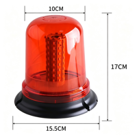 Balise LED 80W, 3 modes stroboscopiques, lumière d'avertissement, fixation magnétique à vis, boîtier en polycarbonate, lumière clignotante ambre, alerte de sécurité pour véhicule