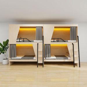 <span class=keywords><strong>Lit</strong></span> superposé d'hôtel capsule avec rideau insonorisé et serrure intelligente, <span class=keywords><strong>lit</strong></span> superposé pour hôtel capsule - Product Image 1