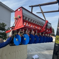 Semoir à blé haute performance, planteuse de riz en bande tractée par tracteur à quatre roues, semoir et fertiliseur combinés pour luzerne et soja