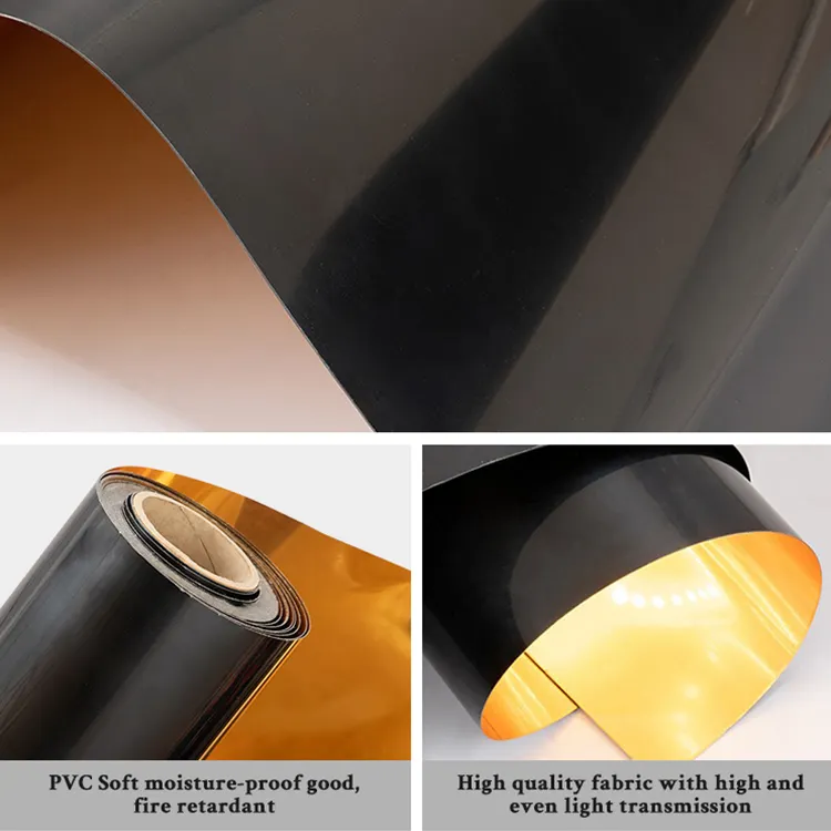 ไฟ LED ตกแต่งเพดานโคมไฟวัสดุสติกเกอร์ฟิล์ม Pvc กันน้ําผ้า Parchment โคมไฟ PVC