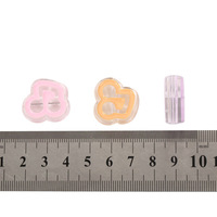 Perles acryliques multicolores effet goutte d'huile, motifs papillon et fleur, style dessin animé mignon, certifiées Aigs, matériaux DIY pour accessoires de coiffure pour enfants et breloques de téléphone portable
