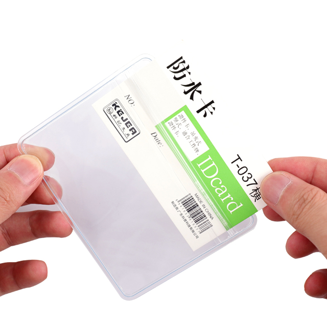 Transparent Student Coach Plastic Metro Id Card Holder