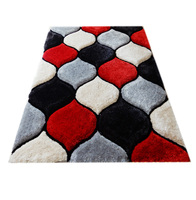 En gros Design Moderne Salon De Luxe Polyester 3D Sol Shaggy Tapis