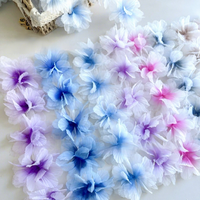 Ruban en tissu brodé en organza dégradé de 14 cm, en forme de cœur, avec fleurs 3D en dentelle, pour accessoires vestimentaires, décoration intérieure et projets DIY
