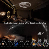 Mini Proyector de Galaxias 2 en 1, Luz Nocturna LED USB con Efecto de Cielo Estrellado, Brillo Ajustable, Control Táctil, Globo de ABS para Dormitorios y Techos